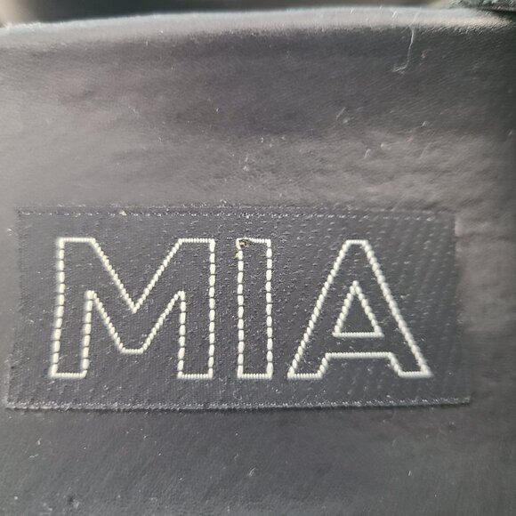 MIA 80's Chunky Platform Slide Black Sandals US 8.5 Retro Style - Picture 8 of 16